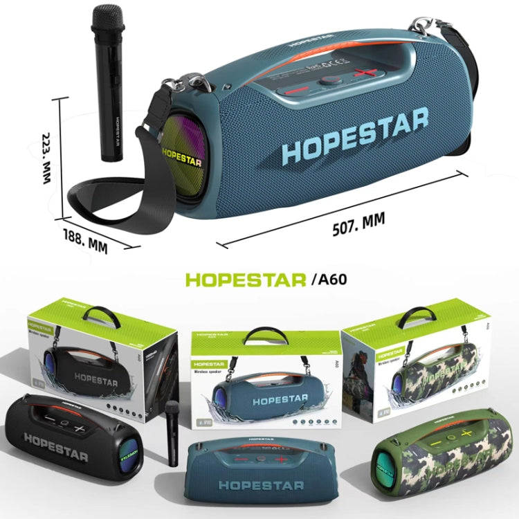 ลำโพงบลูทูธพกพากันน้ำ IPX6 HOPESTAR A60 100W พร้อมไมโครโฟน