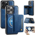 เคสโทรศัพท์กระเป๋าใส่บัตรพับแม่เหล็ก RFID AutSpace A13 MagSafe สำหรับ iPhone 12 Pro Max, สำหรับ iPhone 12 Pro