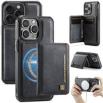 เคสโทรศัพท์กระเป๋าใส่บัตรพับแม่เหล็ก RFID AutSpace A13 MagSafe สำหรับ iPhone 12 Pro Max, สำหรับ iPhone 12 Pro