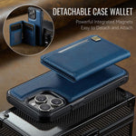 เคสโทรศัพท์กระเป๋าใส่บัตรพับแม่เหล็ก RFID AutSpace A13 MagSafe สำหรับ iPhone 12 Pro Max, สำหรับ iPhone 12 Pro