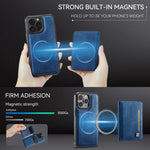 เคสโทรศัพท์กระเป๋าใส่บัตรพับแม่เหล็ก RFID AutSpace A13 MagSafe สำหรับ iPhone 12 Pro Max, สำหรับ iPhone 12 Pro