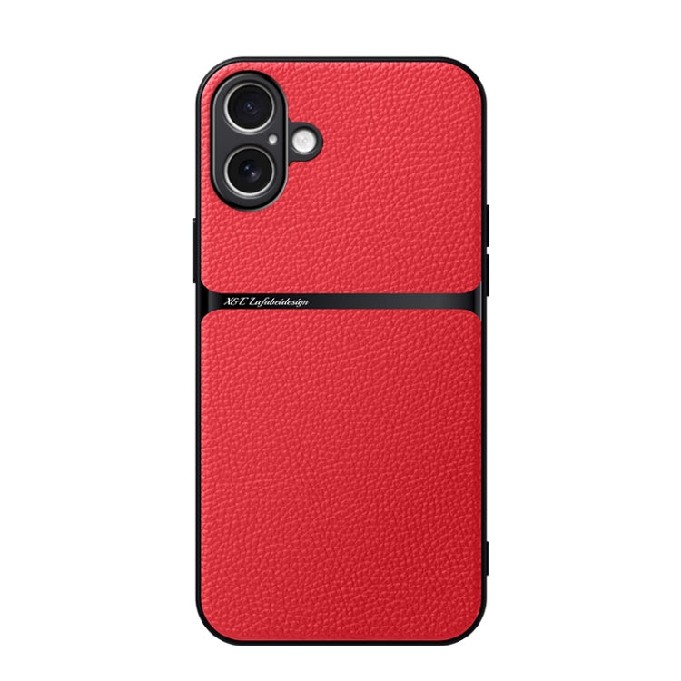 เคสโทรศัพท์หนังลิ้นจี่ดูดแม่เหล็กปกคลุมเต็มรูปแบบกันกระแทก สำหรับ iPhone 17e / 16e, สำหรับ iPhone 17 Pro Max, สำหรับ iPhone 17 Pro, สำหรับ iPhone 17, สำหรับ iPhone Air, สำหรับ iPhone 16 Pro Max, สำหรับ iPhone 16 Pro, สำหรับ iPhone 16 Plus