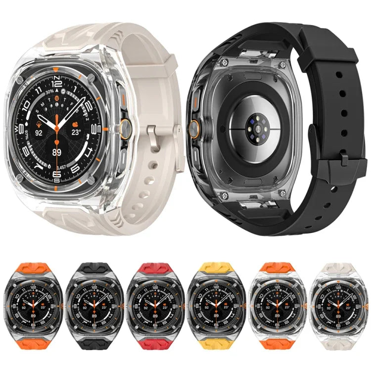 เคสสายรัดนาฬิกาฮาร์ดไฮบริด PC + TPU ดัดแปลง สำหรับ Samsung Galaxy Watch Ultra 47 มม. / Ultra 2025