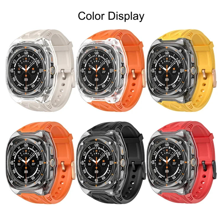 เคสสายรัดนาฬิกาฮาร์ดไฮบริด PC + TPU ดัดแปลง สำหรับ Samsung Galaxy Watch Ultra 47 มม. / Ultra 2025
