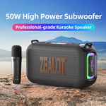 ลำโพงบลูทูธพกพากันน้ำ 50W พร้อมไมโครโฟน Zealot S85M, S85 + 1 ไมค์