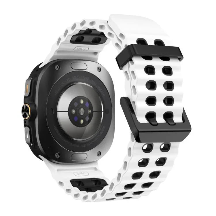 สายรัดนาฬิกาซิลิโคนรูคู่สองแถวสองสี Ocean สำหรับ Samsung Galaxy Watch Ultra 47 มม. / Ultra 2025