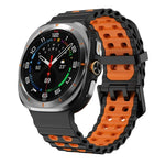 สายรัดนาฬิกาซิลิโคนรูคู่สองแถวสองสี Ocean สำหรับ Samsung Galaxy Watch Ultra 47 มม. / Ultra 2025