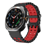 สายรัดนาฬิกาซิลิโคนรูคู่สองแถวสองสี Ocean สำหรับ Samsung Galaxy Watch Ultra 47 มม. / Ultra 2025