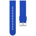 Solid Color Steel Buckle Silicone Watch Band, 18mm, 19mm, 20mm