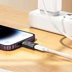 อะแดปเตอร์โปร่งใส hoco UA36A 8 พิน ชายเป็น USB-C / Type-C หญิง OTG, 8 พิน ชายเป็น USB-C / Type-C หญิง