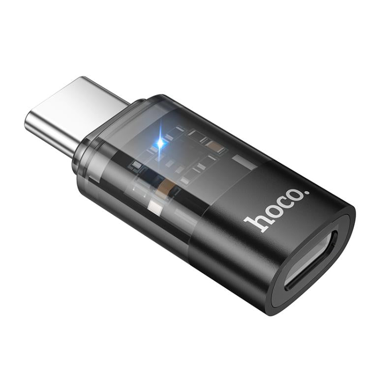 อะแดปเตอร์โปร่งใส hoco UA36D USB-C / Type-C ชายเป็น 8 พิน หญิง OTG, USB-C / Type-C ชายเป็น 8 พิน หญิง