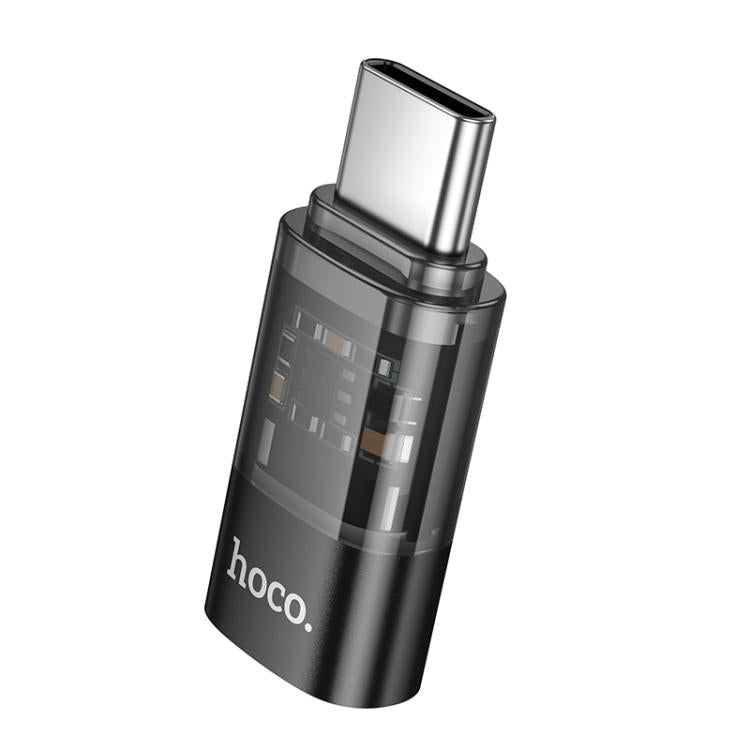 อะแดปเตอร์โปร่งใส hoco UA36D USB-C / Type-C ชายเป็น 8 พิน หญิง OTG, USB-C / Type-C ชายเป็น 8 พิน หญิง