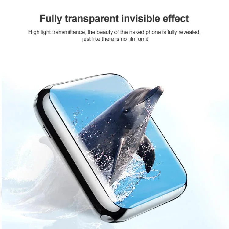 ฟิล์มป้องกันหน้าจอนาฬิกาแบบไฮโดรเจลนุ่มพร้อมตัวระบุตำแหน่ง สำหรับ Apple Watch Series 6 / 5 / 4 / SE 44 มม., Series 6 / 5 / 4 / SE 40 มม., Series 11 / 10 46 มม., Series 11 / 10 42 มม., Apple Watch Ultra 3 / 2 / 1 49...