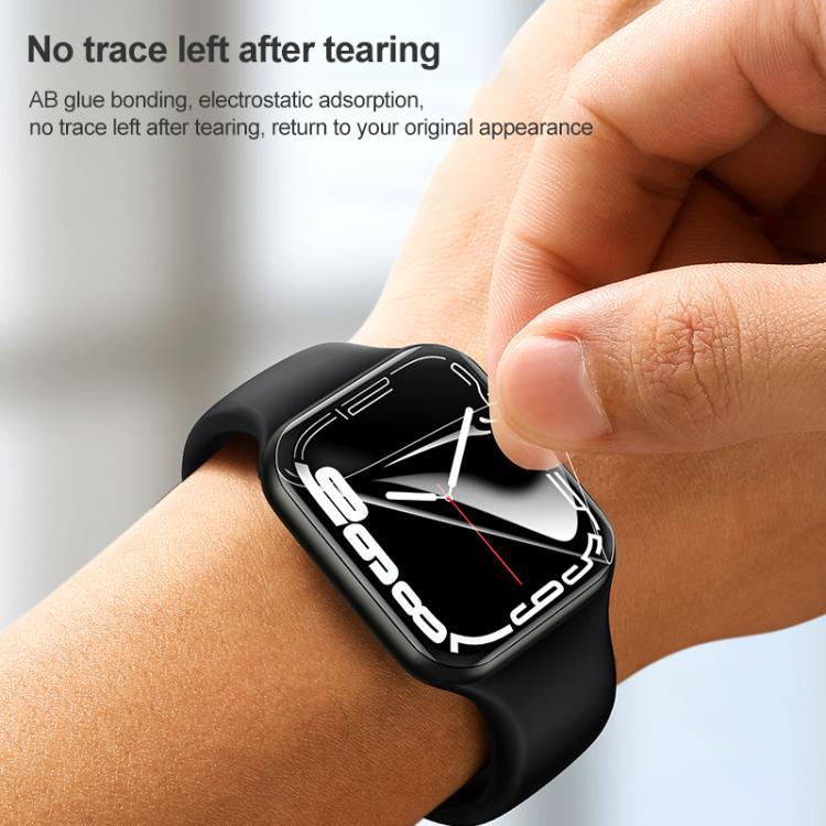 ฟิล์มป้องกันหน้าจอนาฬิกาแบบไฮโดรเจลนุ่มพร้อมตัวระบุตำแหน่ง สำหรับ Apple Watch Series 6 / 5 / 4 / SE 44 มม., Series 6 / 5 / 4 / SE 40 มม., Series 11 / 10 46 มม., Series 11 / 10 42 มม., Apple Watch Ultra 3 / 2 / 1 49...