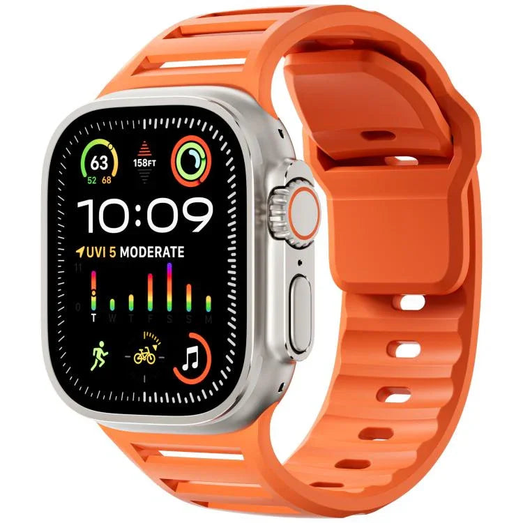 สายรัดนาฬิกาซิลิโคนรูหลายสีสองสีหมุดเดี่ยว สำหรับ Apple Watch 46 มม. / 49 มม. / 45 มม. / 44 มม.