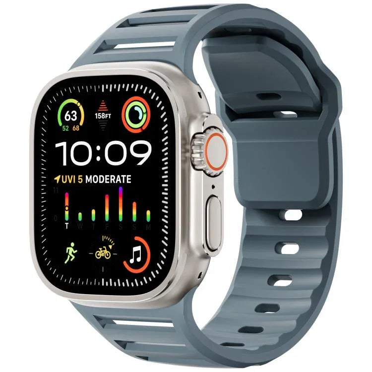 สายรัดนาฬิกาซิลิโคนรูหลายสีสองสีหมุดเดี่ยว สำหรับ Apple Watch 46 มม. / 49 มม. / 45 มม. / 44 มม.