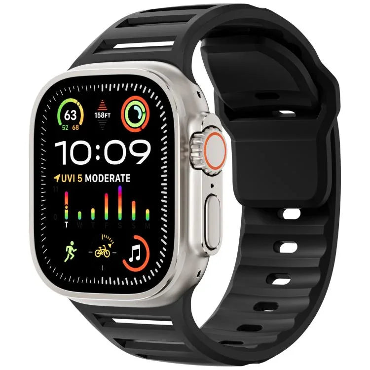 สายรัดนาฬิกาซิลิโคนรูหลายสีสองสีหมุดเดี่ยว สำหรับ Apple Watch 46 มม. / 49 มม. / 45 มม. / 44 มม.