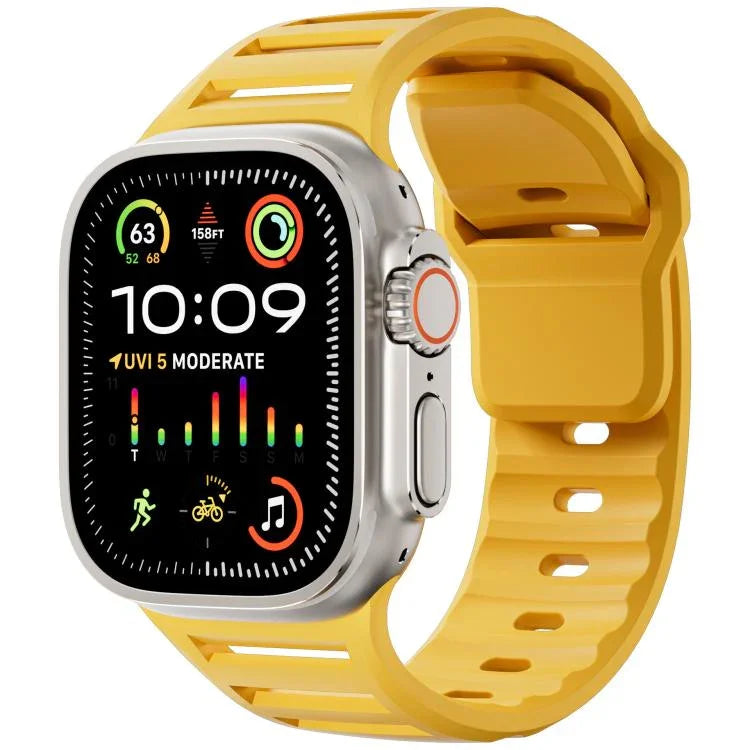 สายรัดนาฬิกาซิลิโคนรูหลายสีสองสีหมุดเดี่ยว สำหรับ Apple Watch 46 มม. / 49 มม. / 45 มม. / 44 มม.