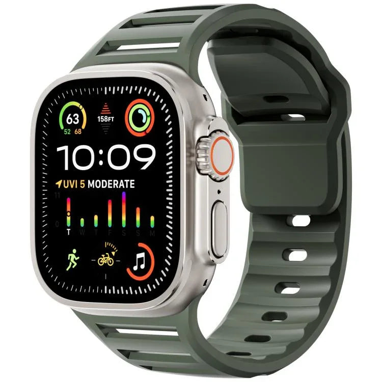 สายรัดนาฬิกาซิลิโคนรูหลายสีสองสีหมุดเดี่ยว สำหรับ Apple Watch 46 มม. / 49 มม. / 45 มม. / 44 มม.