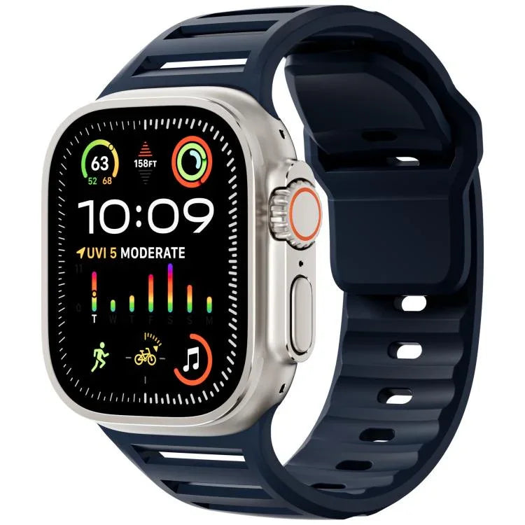 สายรัดนาฬิกาซิลิโคนรูหลายสีสองสีหมุดเดี่ยว สำหรับ Apple Watch 46 มม. / 49 มม. / 45 มม. / 44 มม.