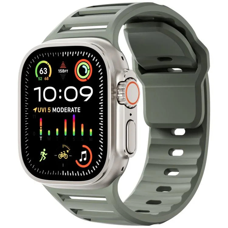 สายรัดนาฬิกาซิลิโคนรูหลายสีสองสีหมุดเดี่ยว สำหรับ Apple Watch 46 มม. / 49 มม. / 45 มม. / 44 มม.