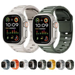 สายรัดนาฬิกาซิลิโคนรูหลายสีสองสีหมุดเดี่ยว สำหรับ Apple Watch 46 มม. / 49 มม. / 45 มม. / 44 มม.