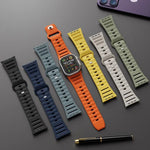 สายรัดนาฬิกาซิลิโคนรูหลายสีสองสีหมุดเดี่ยว สำหรับ Apple Watch 46 มม. / 49 มม. / 45 มม. / 44 มม.
