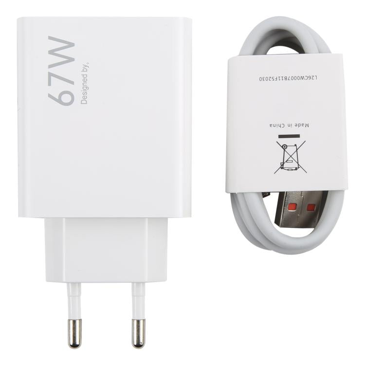 ที่ชาร์จเร็ว USB 67W พร้อมสาย USB ถึง Type-C ยาว 1 เมตร, สาย Type-C 67W
