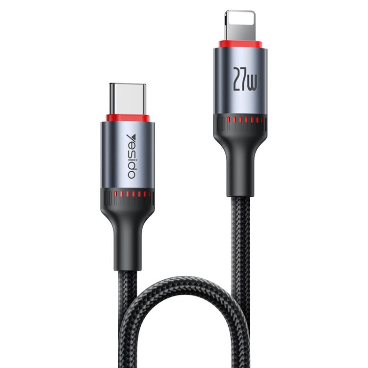Yesido CA182 สายชาร์จข้อมูล USB-C / Type-C เป็น 8 Pin PD27W 3A ความยาว: 1.2m, CA182