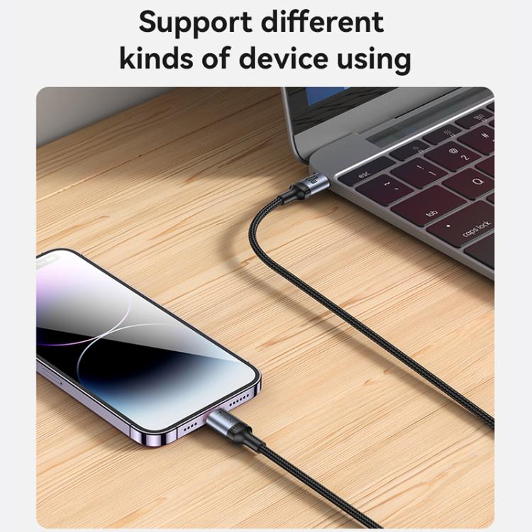 Yesido CA182 PD27W 3A USB-C / Type-C to 8 Pin Charging Data Cable, Length: 1.2m, CA182