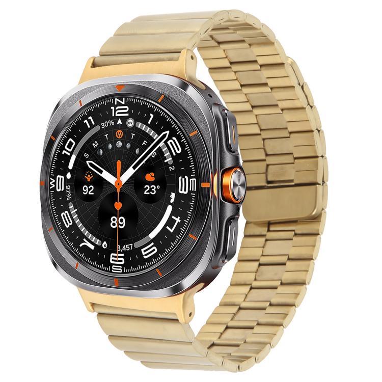 สายรัดนาฬิกาแม่เหล็กสแตนเลสสตีลลายไม้ไผ่ สำหรับ Samsung Galaxy Watch Ultra 47 มม. / Ultra 2025