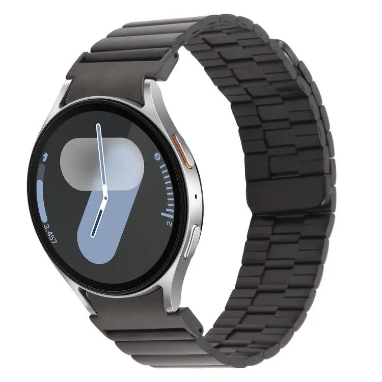 สายรัดนาฬิกาโลหะแม่เหล็กปลดล็อกเร็วลายไม้ไผ่ สำหรับ Samsung Galaxy Watch 7 / 6 / 5 / 4