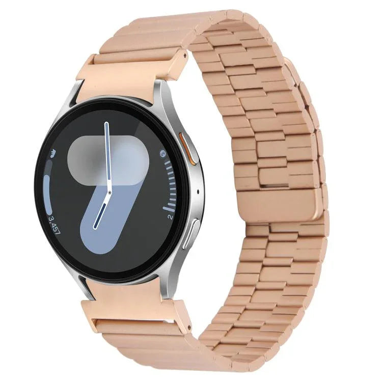 สายรัดนาฬิกาโลหะแม่เหล็กปลดล็อกเร็วลายไม้ไผ่ สำหรับ Samsung Galaxy Watch 7 / 6 / 5 / 4