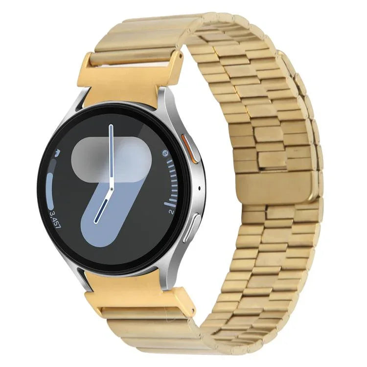 สายรัดนาฬิกาโลหะแม่เหล็กปลดล็อกเร็วลายไม้ไผ่ สำหรับ Samsung Galaxy Watch 7 / 6 / 5 / 4