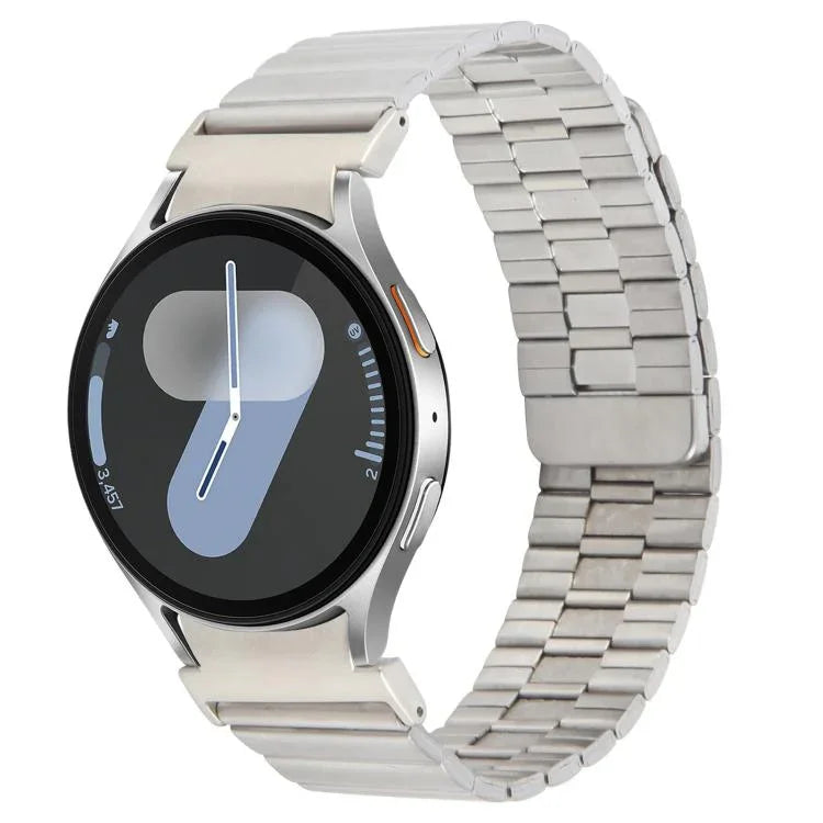 สายรัดนาฬิกาโลหะแม่เหล็กปลดล็อกเร็วลายไม้ไผ่ สำหรับ Samsung Galaxy Watch 7 / 6 / 5 / 4