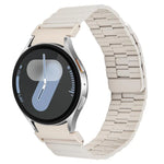 สายรัดนาฬิกาโลหะแม่เหล็กปลดล็อกเร็วลายไม้ไผ่ สำหรับ Samsung Galaxy Watch 7 / 6 / 5 / 4