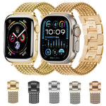 สายรัดนาฬิกาสแตนเลส 6 โซ่ สำหรับ Apple Watch 46 มม. / 49 มม. / 45 มม. / 44 มม. และ Apple Watch 42 มม. / 41 มม. / 40 มม. / 38 มม.