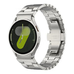 Quick Release Button H Shaped Stainless Steel Watch Band for Samsung Galaxy Watch 7/6/5/4, stainless steel quick release watch band