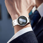 Quick Release Button H Shaped Stainless Steel Watch Band, For Samsung Galaxy Watch  7 / 6 / 5 / 4