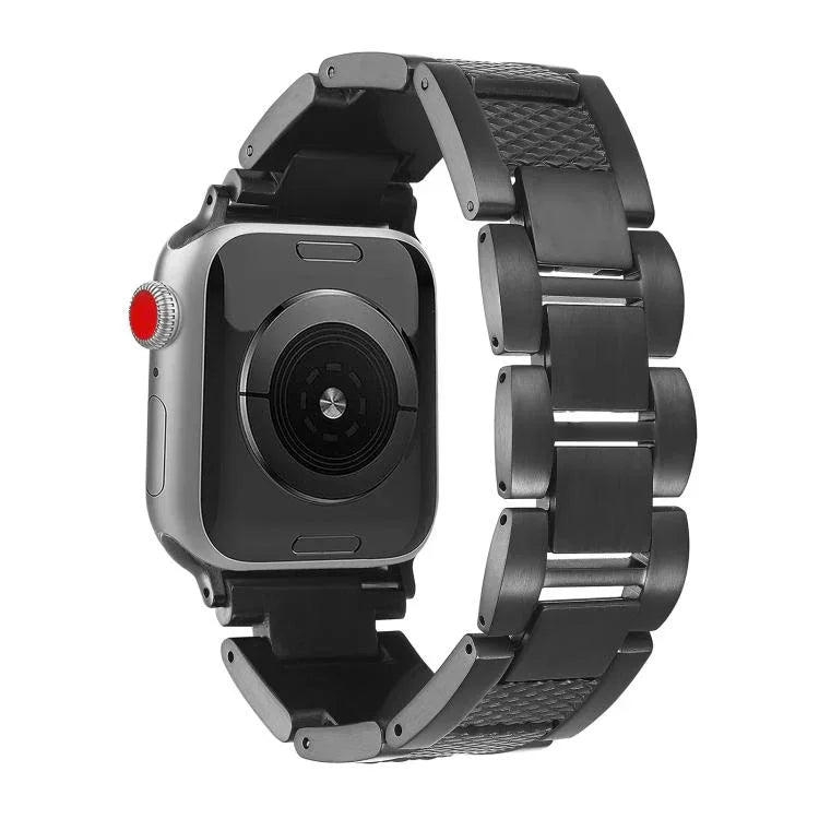 สายรัดนาฬิกาสแตนเลส 3 เม็ดลายเกลียวคลื่น สำหรับ Apple Watch 46 มม. / 49 มม. / 45 มม. / 44 มม. และ Apple Watch 42 มม. / 41 มม. / 40 มม. / 38 มม.