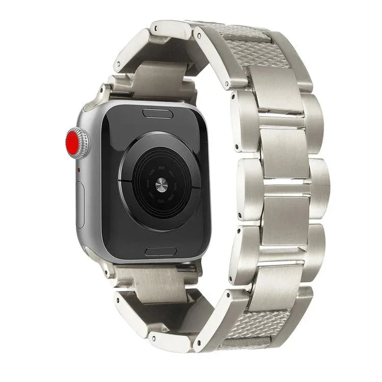 สายรัดนาฬิกาสแตนเลส 3 เม็ดลายเกลียวคลื่น สำหรับ Apple Watch 46 มม. / 49 มม. / 45 มม. / 44 มม. และ Apple Watch 42 มม. / 41 มม. / 40 มม. / 38 มม.
