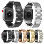 สายรัดนาฬิกาสแตนเลส 3 เม็ดลายเกลียวคลื่น สำหรับ Apple Watch 46 มม. / 49 มม. / 45 มม. / 44 มม. และ Apple Watch 42 มม. / 41 มม. / 40 มม. / 38 มม.