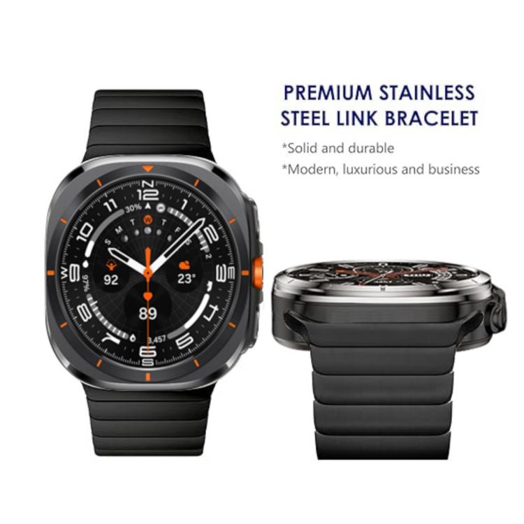 สายรัดนาฬิกาสแตนเลสหัวเข็มขัดนอร์แมนไม้ไผ่ สำหรับ Samsung Galaxy Watch Ultra 47mm / Ultra 2025