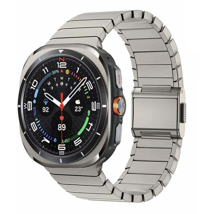 สายรัดนาฬิกาสแตนเลสหัวเข็มขัดนอร์แมนไม้ไผ่ สำหรับ Samsung Galaxy Watch Ultra 47mm / Ultra 2025