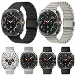 สายรัดนาฬิกาสแตนเลสหัวเข็มขัดนอร์แมนไม้ไผ่ สำหรับ Samsung Galaxy Watch Ultra 47mm / Ultra 2025