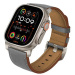 สายรัดนาฬิกาหนังแท้ Nappa หัวเข็มขัดไทเทเนียม สำหรับ Apple Watch 46 มม. / 49 มม. / 45 มม. / 44 มม.