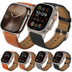 สายรัดนาฬิกาหนังแท้ Nappa หัวเข็มขัดไทเทเนียม สำหรับ Apple Watch 46 มม. / 49 มม. / 45 มม. / 44 มม.
