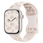 สายรัดนาฬิกาซิลิโคนหัวเข็มขัดผีเสื้อรูปกระดูกอุ้งเท้าสุนัข สำหรับ Apple Watch 46 มม. / 49 มม. / 45 มม. / 44 มม. และ Apple Watch 42 มม. / 41 มม. / 40 มม. / 38 มม.