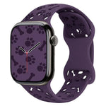 สายรัดนาฬิกาซิลิโคนหัวเข็มขัดผีเสื้อรูปกระดูกอุ้งเท้าสุนัข สำหรับ Apple Watch 46 มม. / 49 มม. / 45 มม. / 44 มม. และ Apple Watch 42 มม. / 41 มม. / 40 มม. / 38 มม.