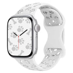 สายรัดนาฬิกาซิลิโคนหัวเข็มขัดผีเสื้อรูปกระดูกอุ้งเท้าสุนัข สำหรับ Apple Watch 46 มม. / 49 มม. / 45 มม. / 44 มม. และ Apple Watch 42 มม. / 41 มม. / 40 มม. / 38 มม.